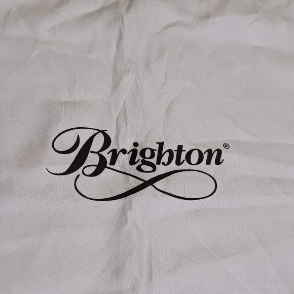 Brighton White Satin Dust Bag Cover Protective Pouch 20.5x20.5 - Picture 4 of 4